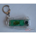 Mini Solar Rechargeable Keychain Led Torch, Transparent Acrylic Super-white Led 2 Pcs Solar Energy Flashlight